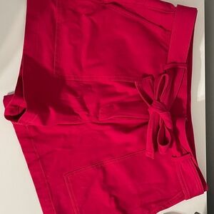 Ann Taylor High Waist Pink Tie Shorts